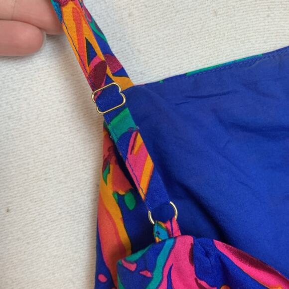 J crew women's size 4 small re imagined tropical blue tank new tie back resort b - Picture 13 of 13